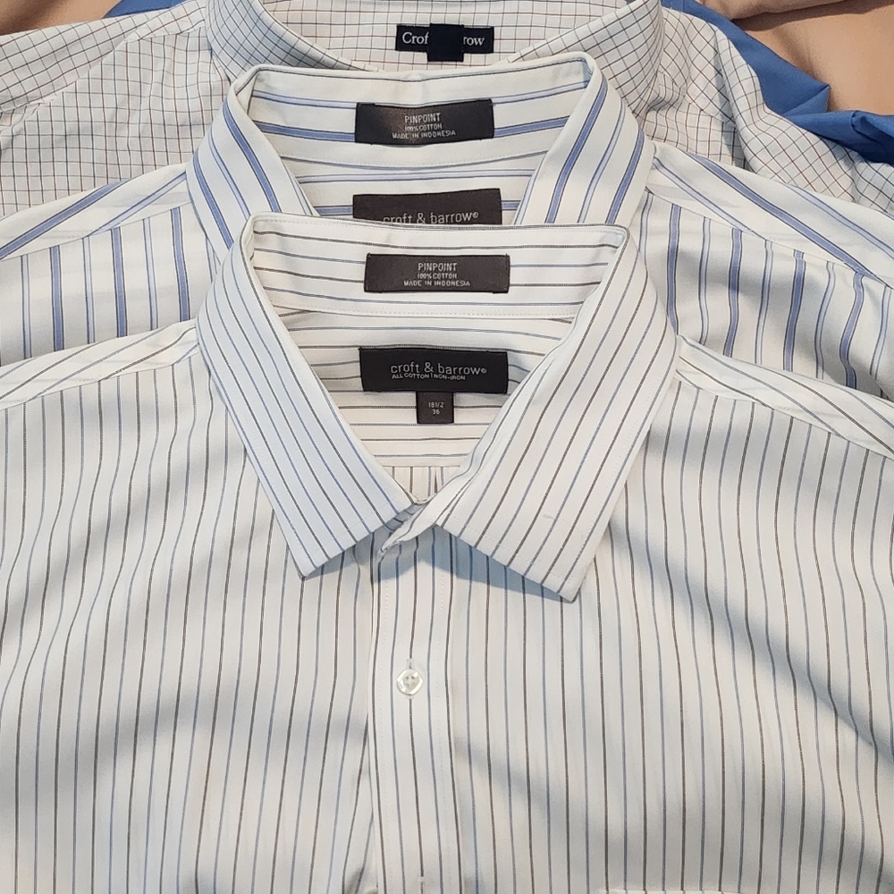 Croft & Barrow 18.5 36/37 Bundle of Dress shirts (total 7), Mens